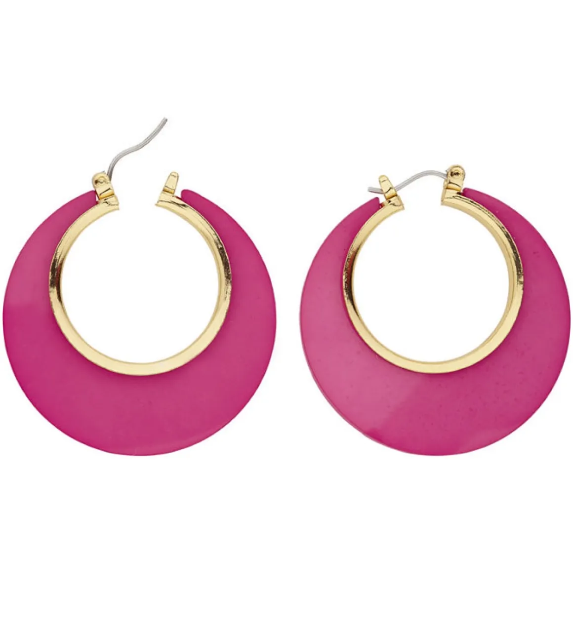 Disko Øreringe Pink/Guld