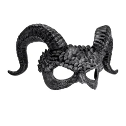 Djævlehorn Halvmaske Sort