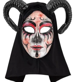 Dæmoninde Hættemaske Sort