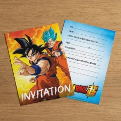 Dragon Ball Super® Invitationer Med Kuverter