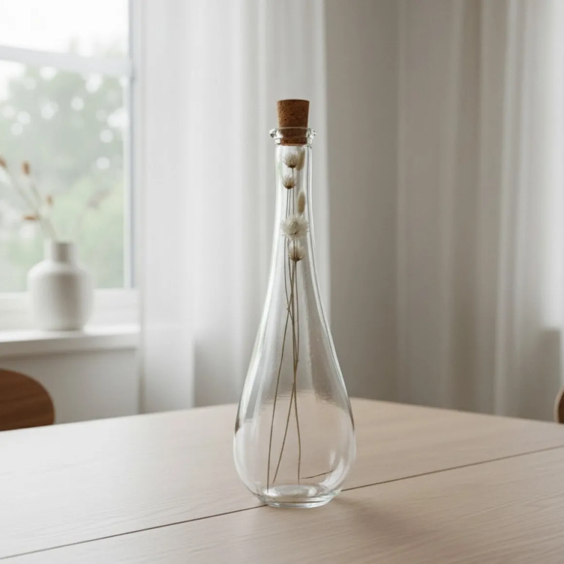 Dråbe Glasvase Med Korkprop