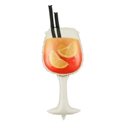 Drink Folieballon Orange/Sort