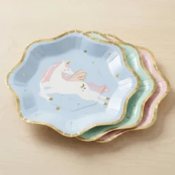 Enhjørning Tallerkener Pastel
