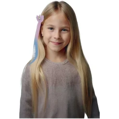 Enhjørning Hårclips Med Extensions Lyserød/Blå
