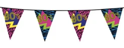 80'er Vimpelguirlande