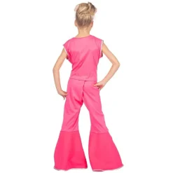 70'er Disko Børnekostume Pink