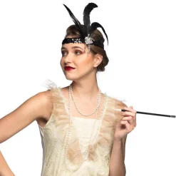 20'er Flapper Sæt Sort/Hvid