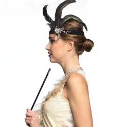 20'er Flapper Sæt Sort/Hvid