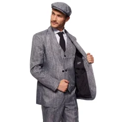 20'er Gangster Jakkesæt Kostume Grå