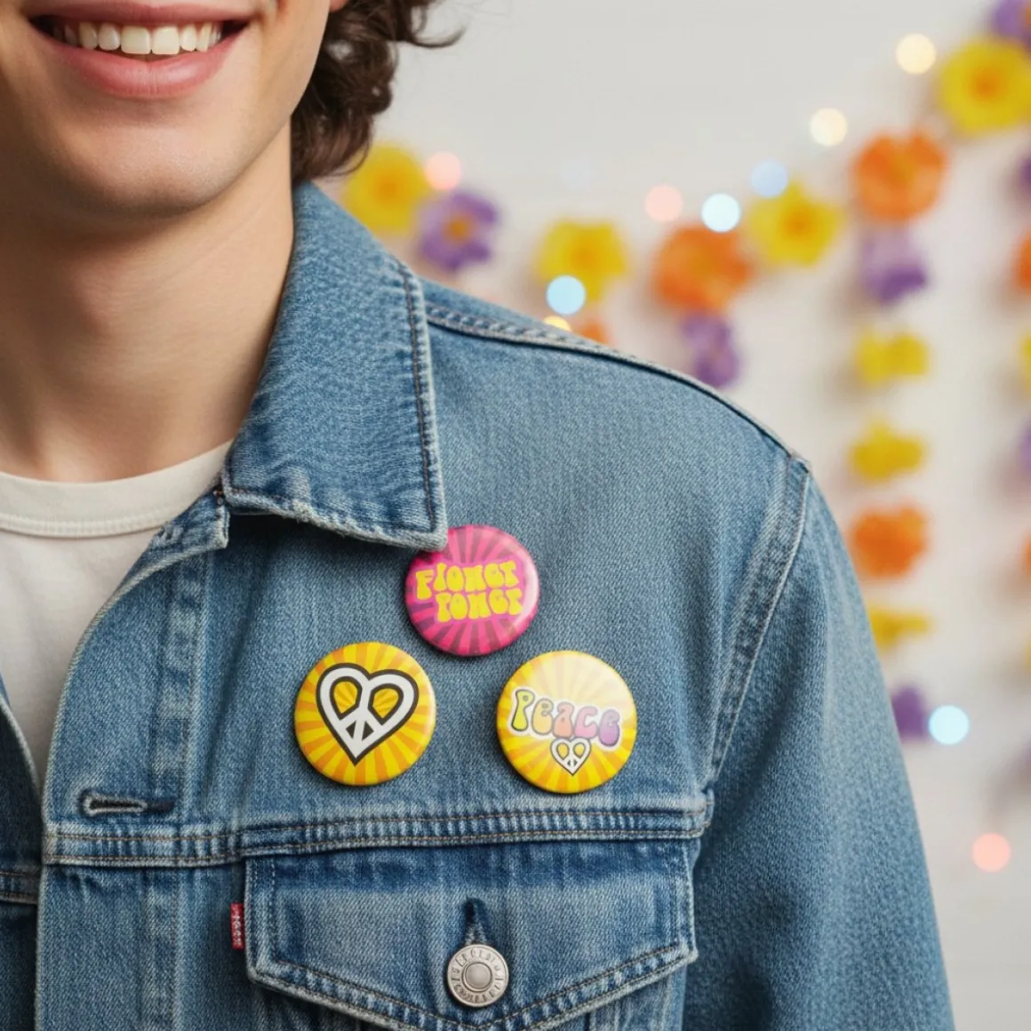 60'er Hippie Badges