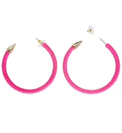 80'er Hoops Øreringe Neonpink