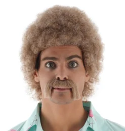 70’er Krøllet Disco Paryk Blond