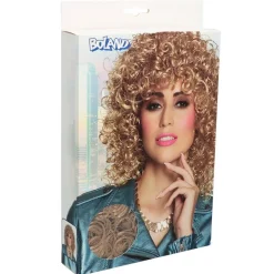 80'er Krøllet Paryk Blond