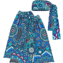 60'er Mandala Pandebånd & Benvarmere Lyseblå