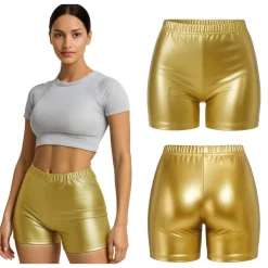 70'er Metalliske Shorts Guld