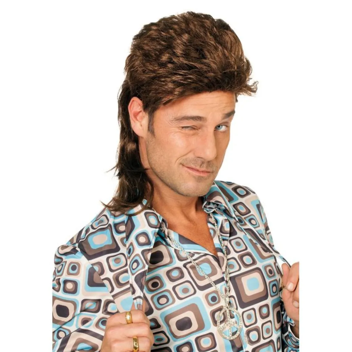 80'er Mullet Paryk Brun