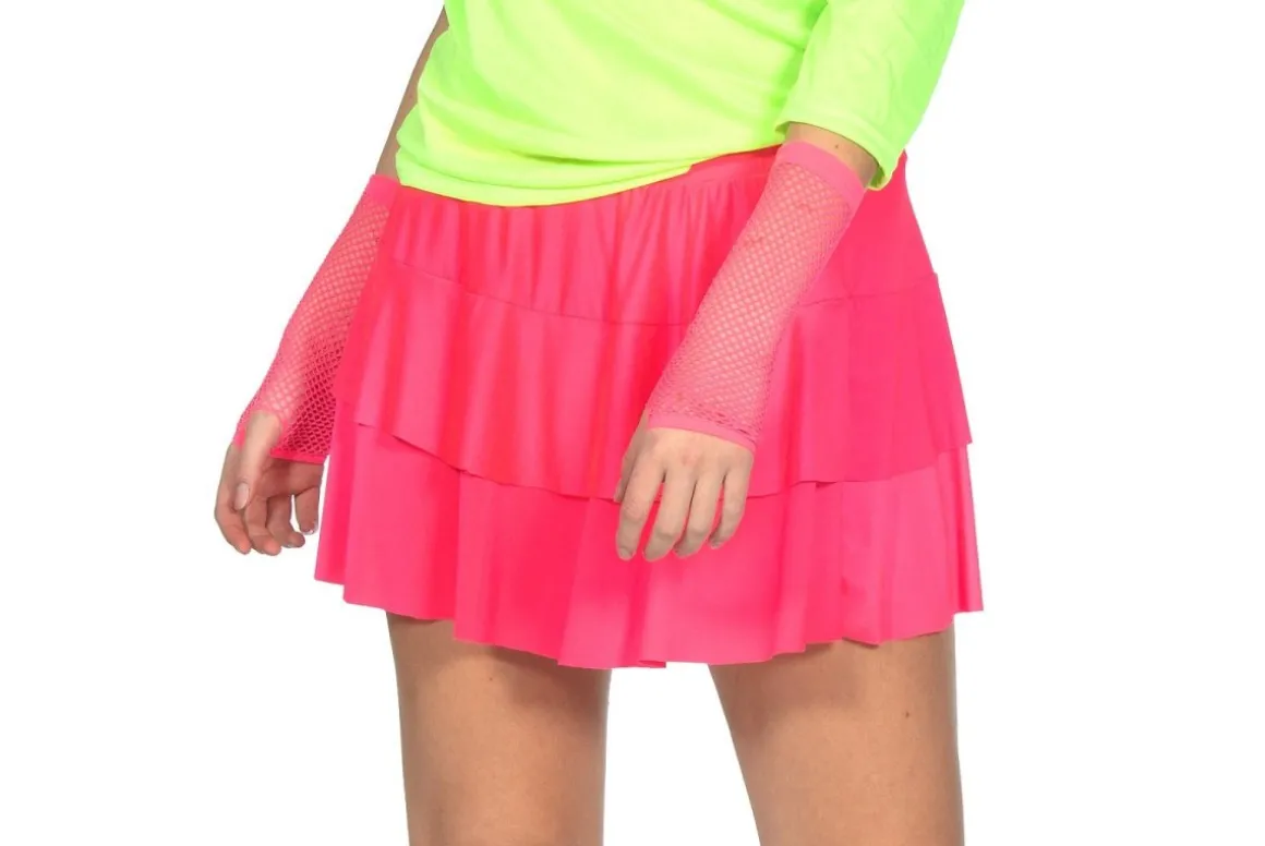 80'er Nederdel Neonpink