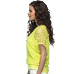 90'er Netbluse Neongul