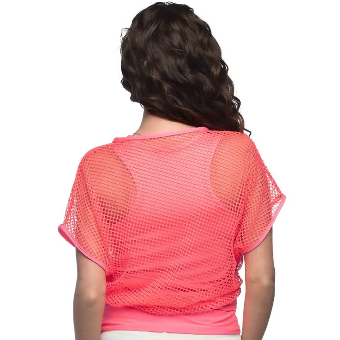 90'er Netbluse Neonpink