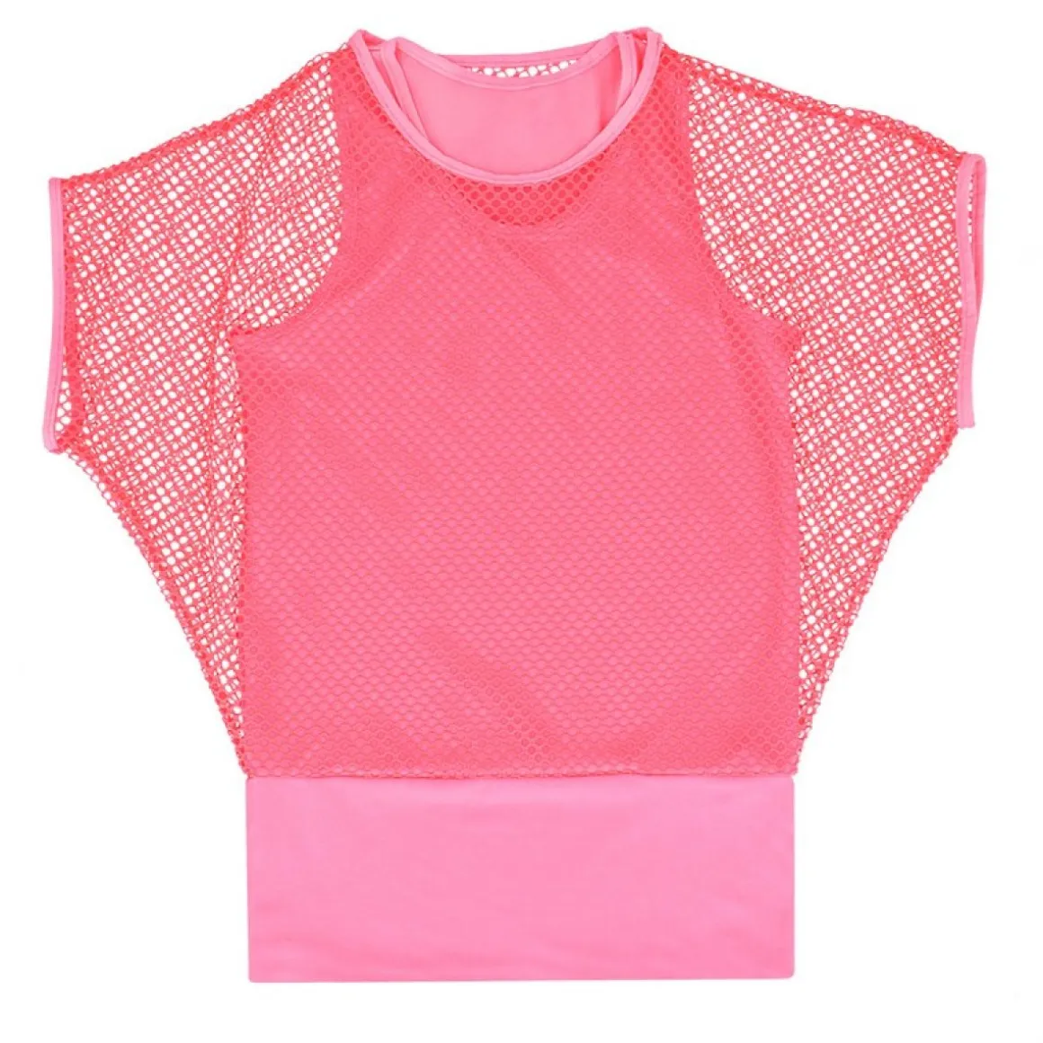 90'er Netbluse Neonpink