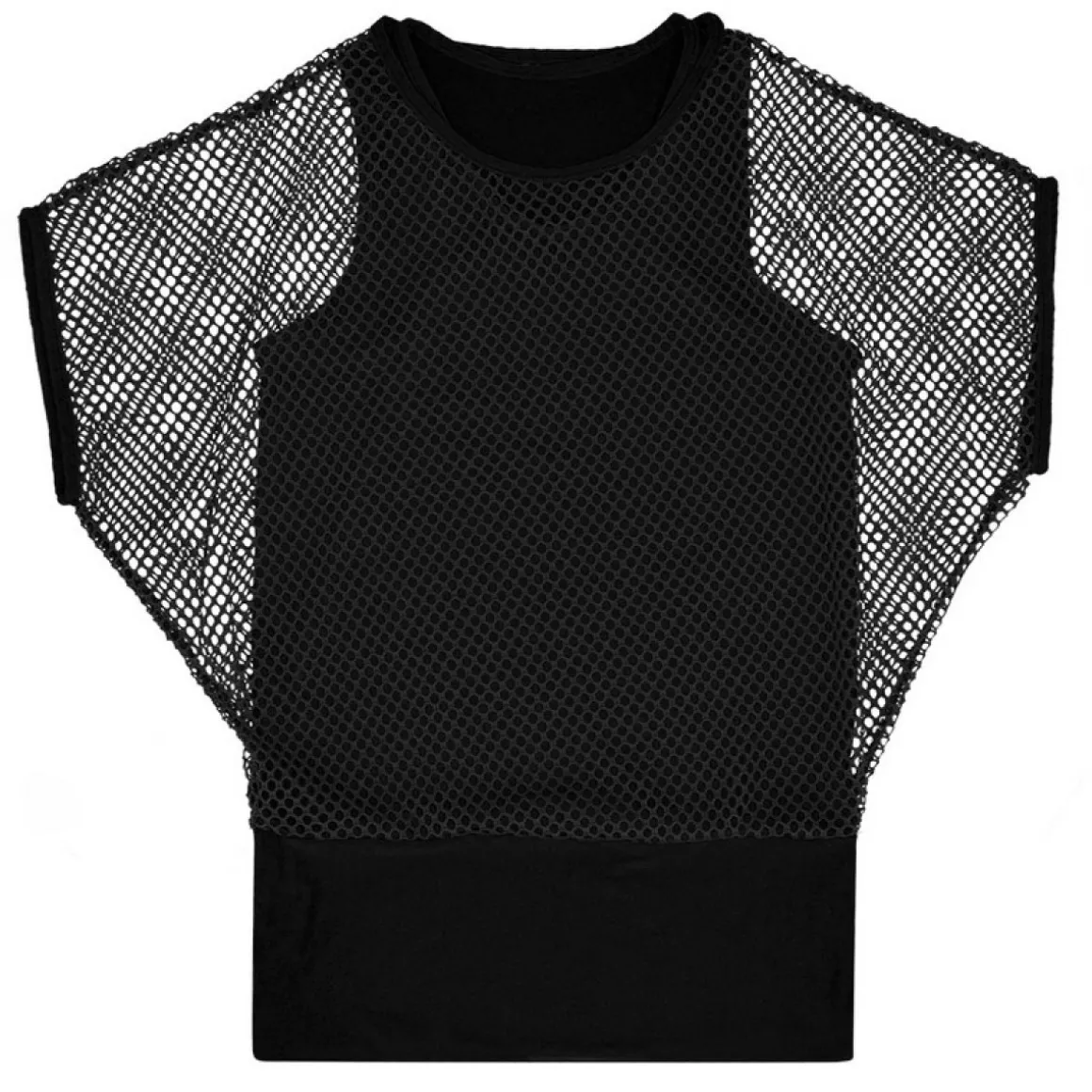 90'er Netbluse Sort