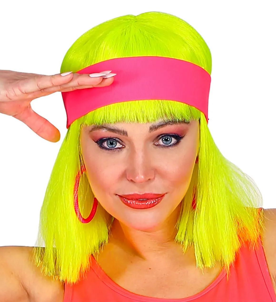 80'er Pandebånd Neonpink