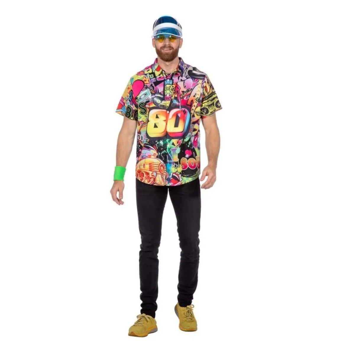 80'er Party Skjorte Neon