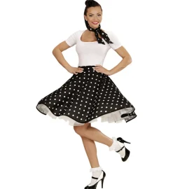 50'er Polka Nederdel Sort