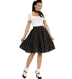 50'er Polka Nederdel Sort