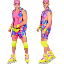 80'er Rulleskøjteløber Kostume Neon