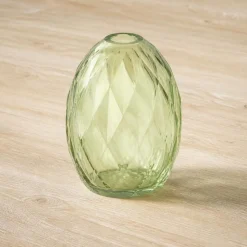 Facetteret Vase Salviegrøn