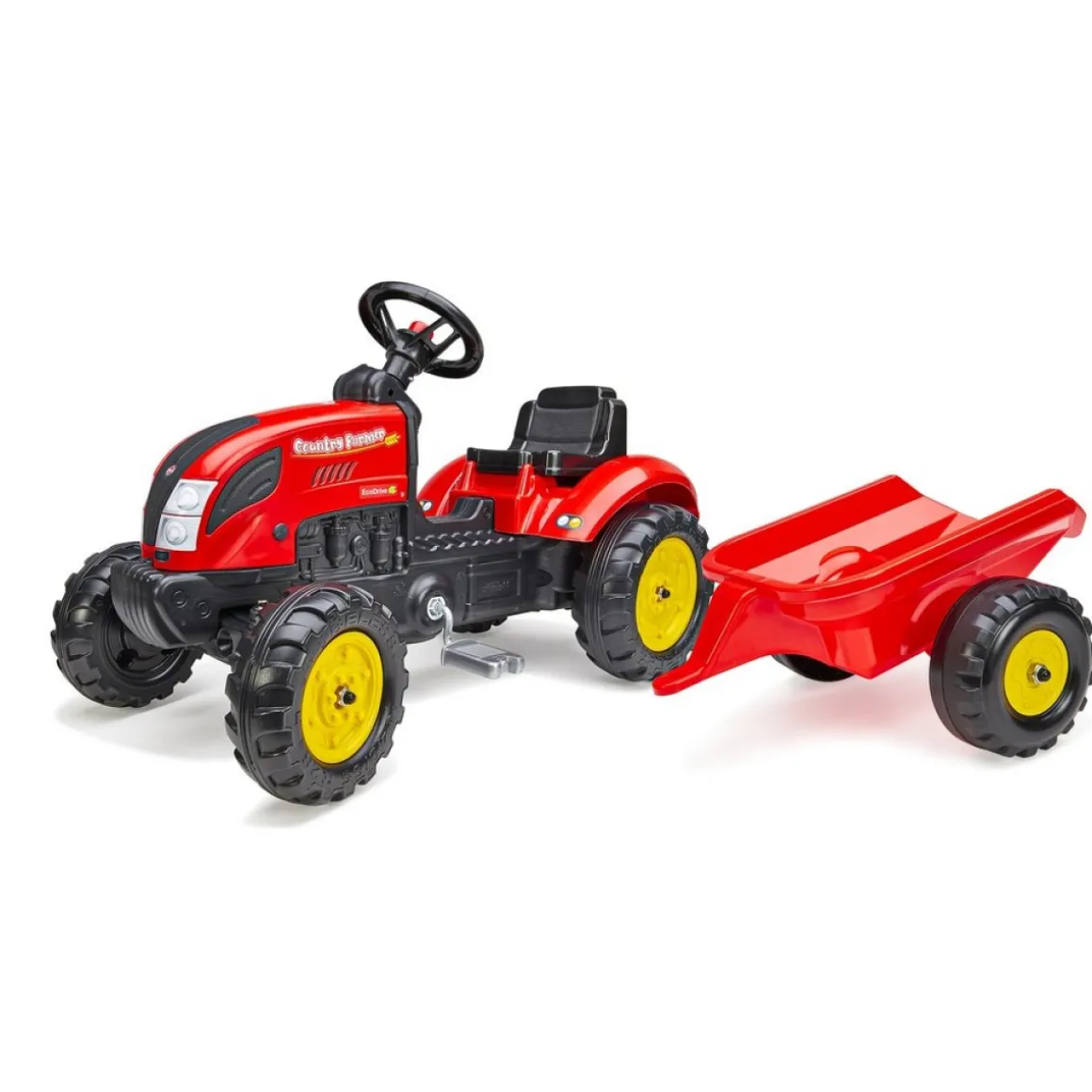 FALK® Pedaltraktor Med Trailer Rød