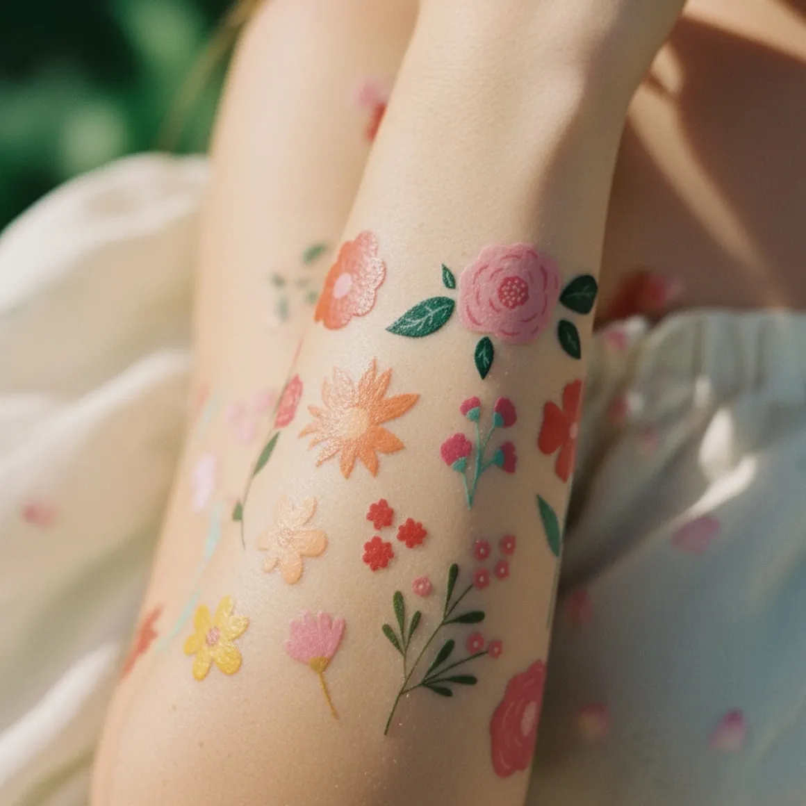 Falske Blomster Tatoveringer