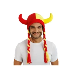 Fan Hjelm Med Horn Og Fletninger