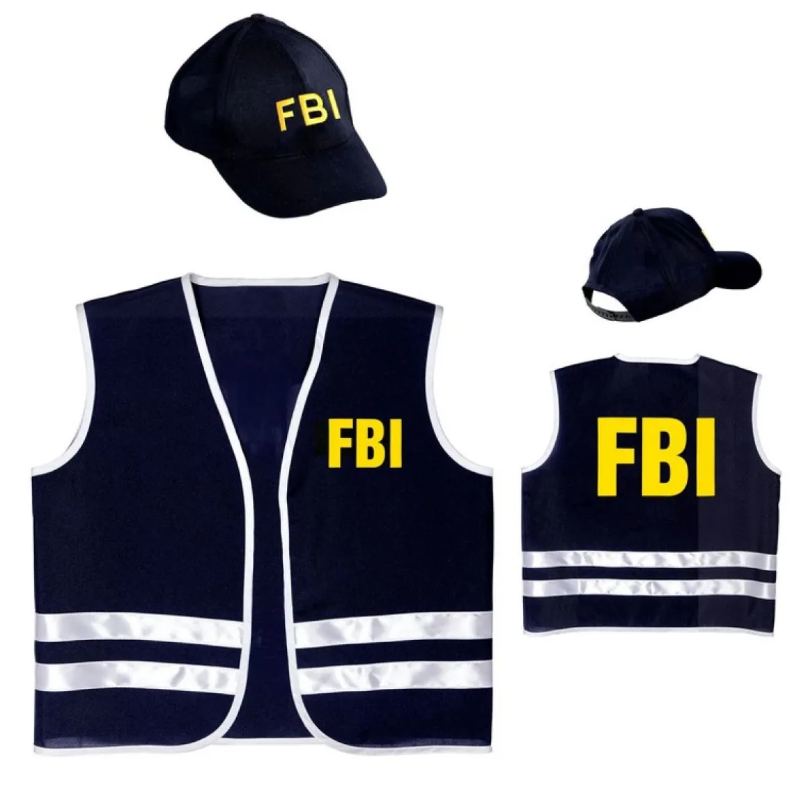 FBI Vest & Kasket Sæt Børnekostume