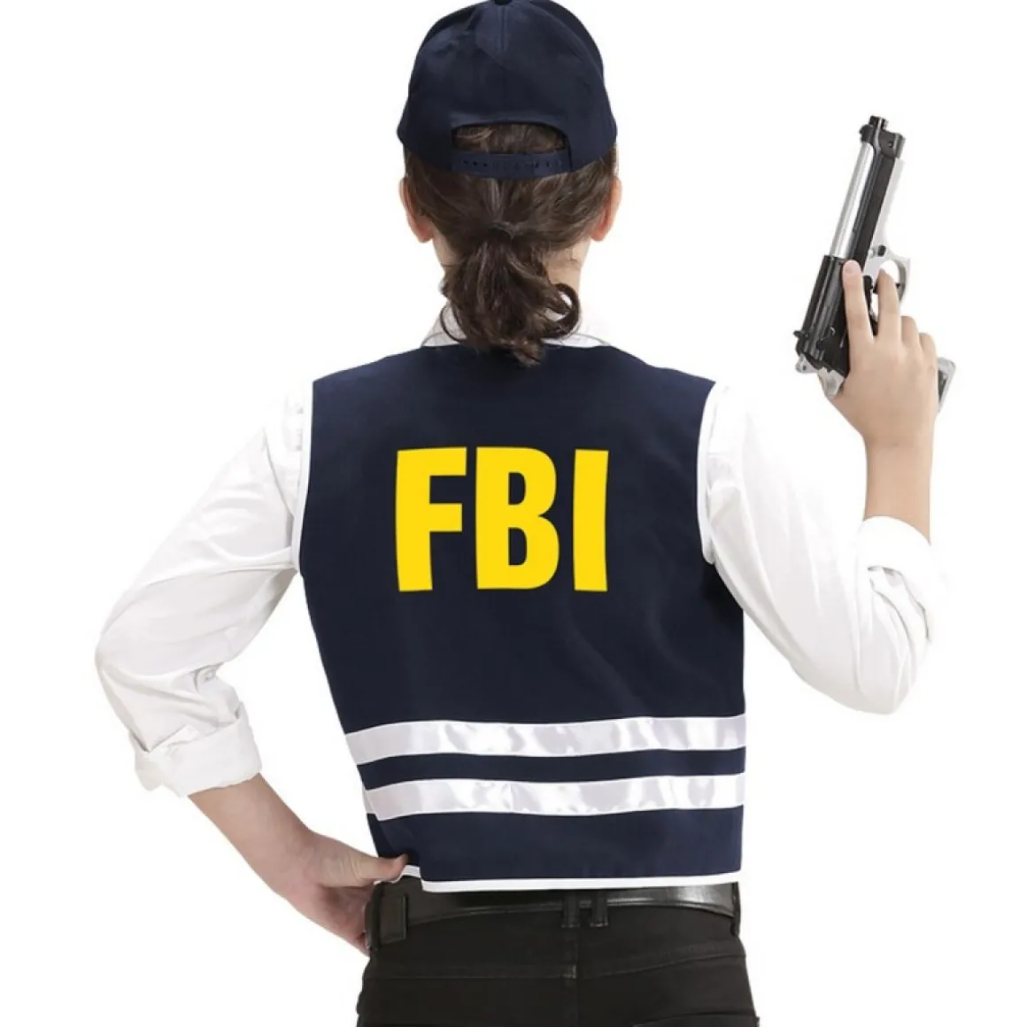 FBI Vest & Kasket Sæt Børnekostume