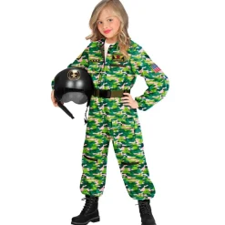 Fighter Pilot Børnekostume Lysegrøn