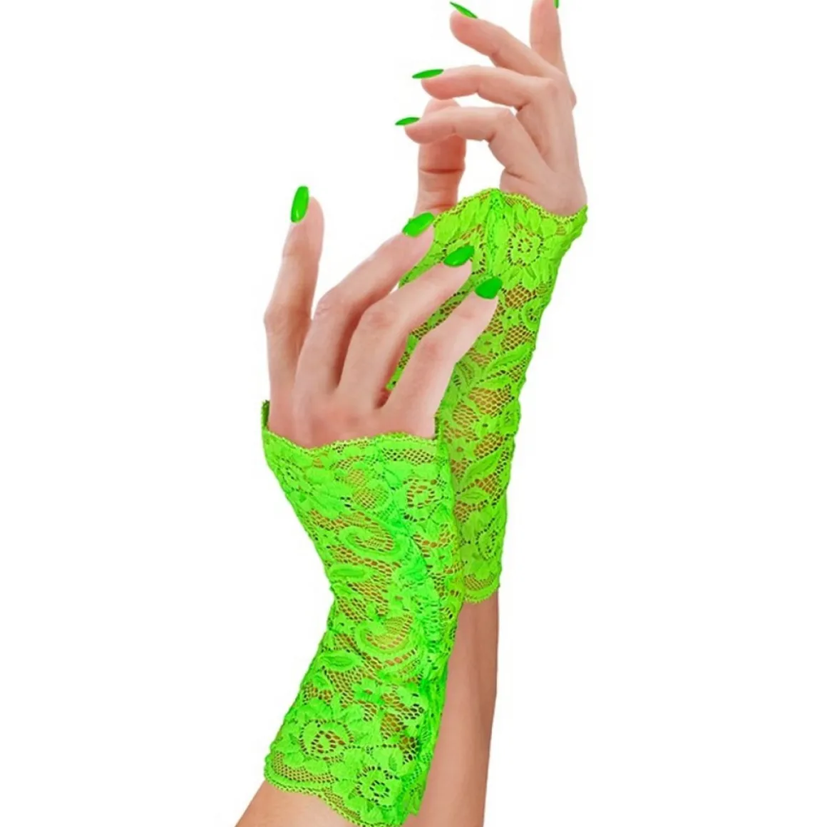 Fingerløse Blondehandsker Neon