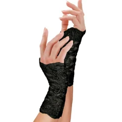 Fingerløse Blondehandsker Sort