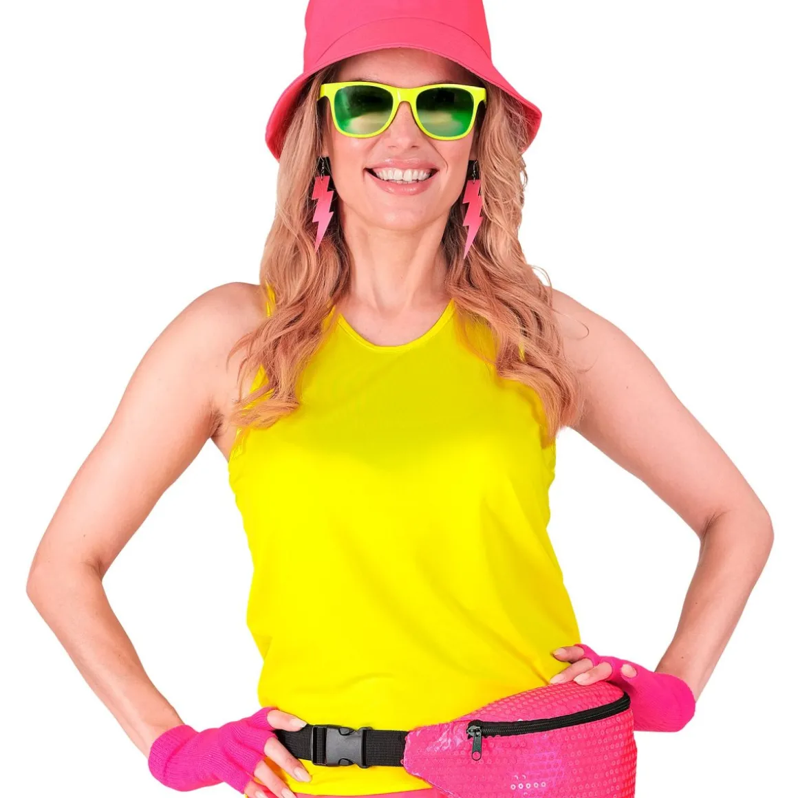 Fingerløse Handsker Neonpink