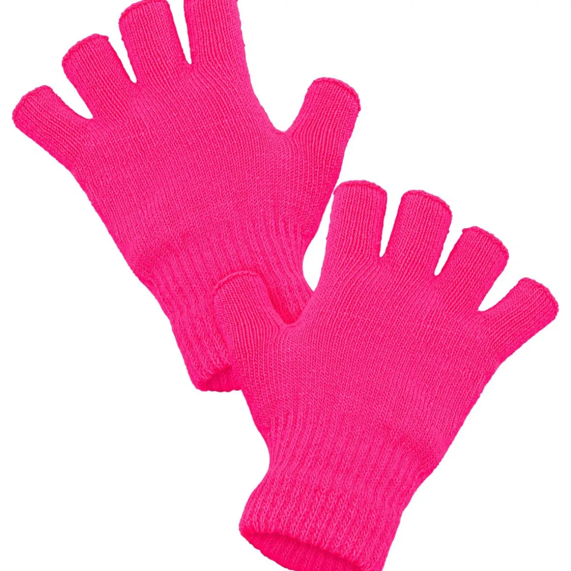 Fingerløse Handsker Neonpink