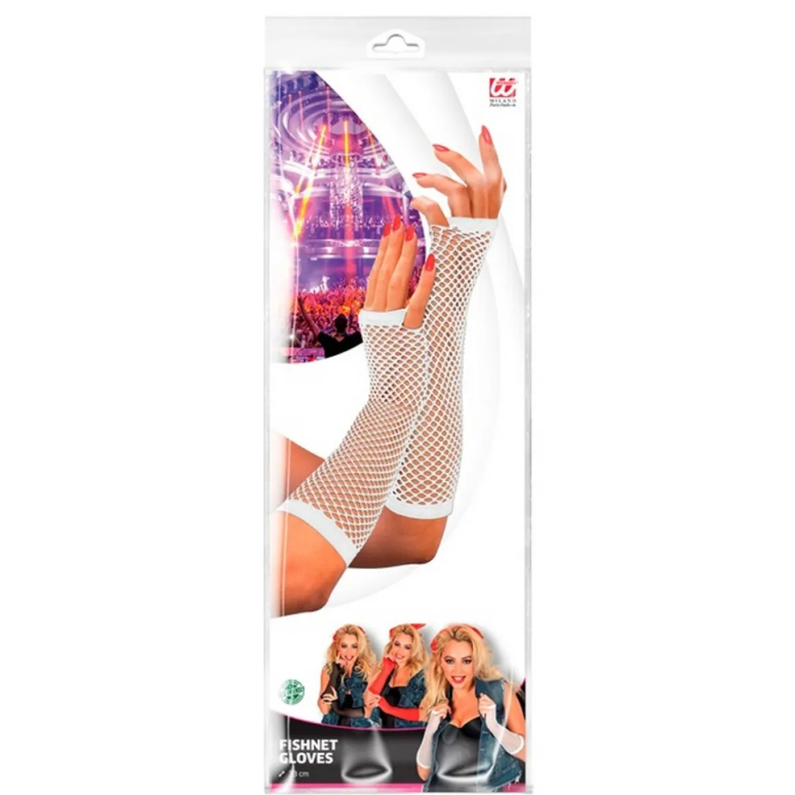 Fingerløse Nethandsker Hvid