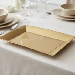 Firkantet Serveringsfade Guld