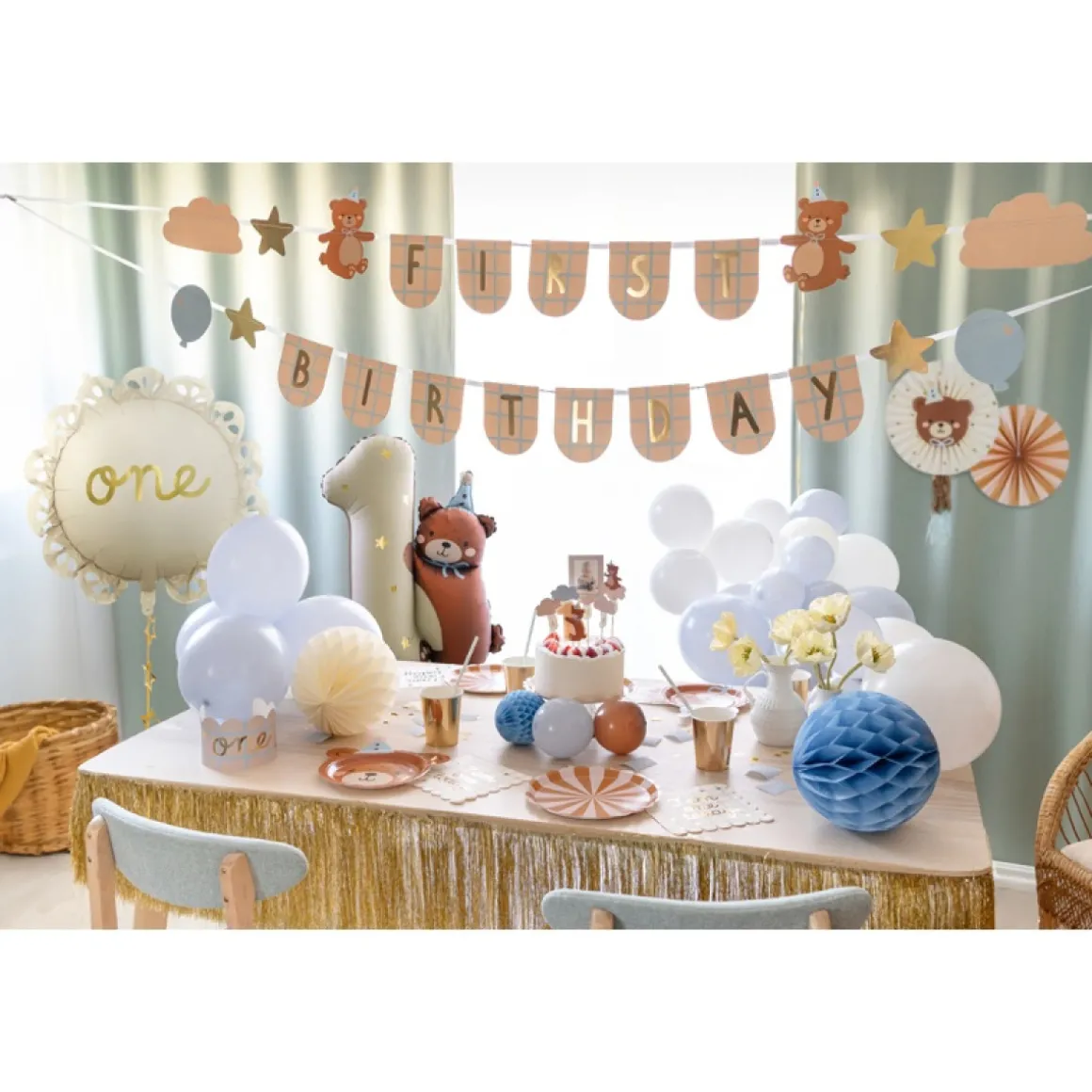 First Birthday Bamse Guirlande