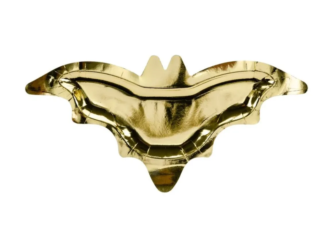 Flagermus Paptallerkener Guld
