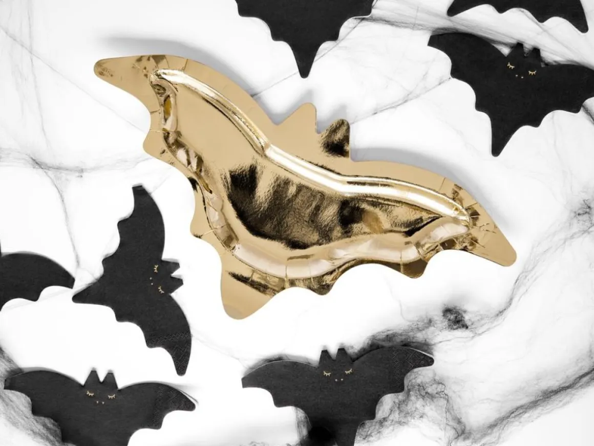Flagermus Paptallerkener Guld