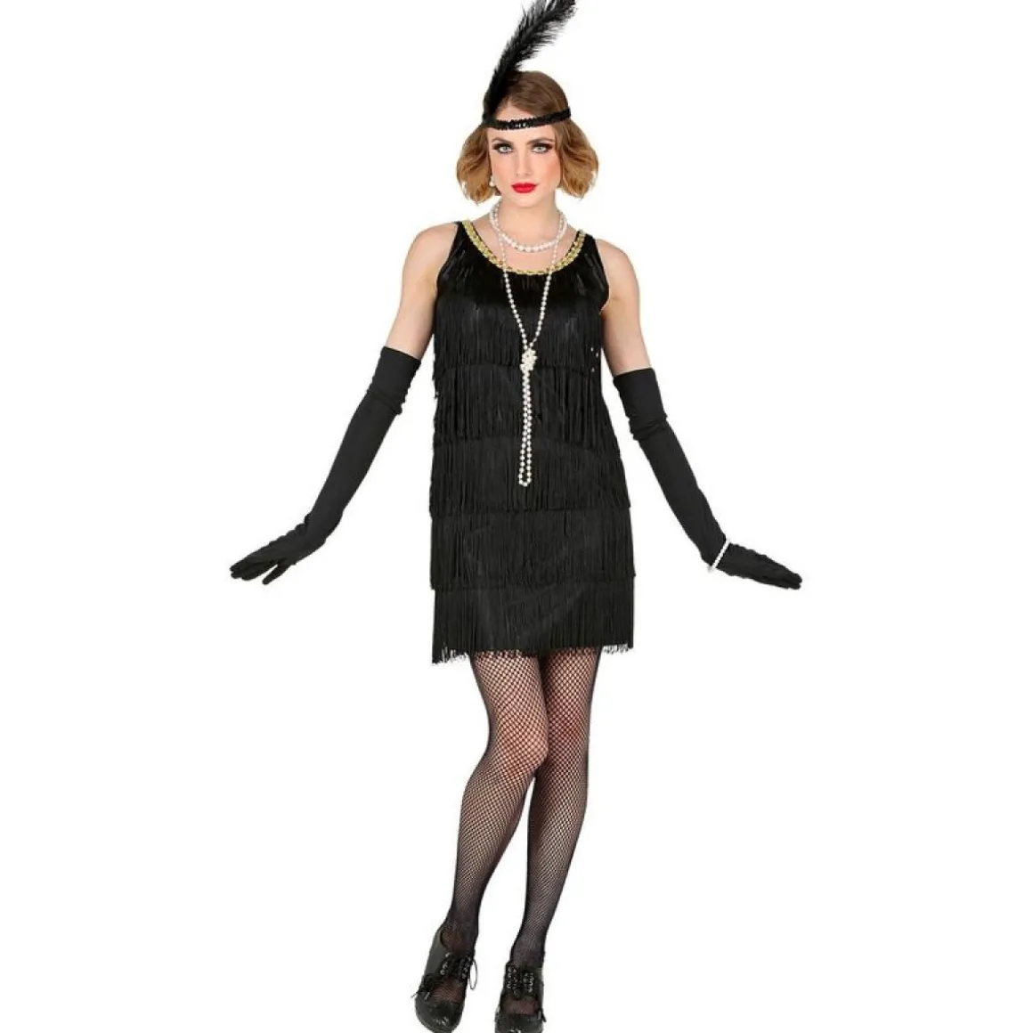 Flapper Kjole Sort