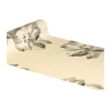 Floral Velour Bordløber Creme