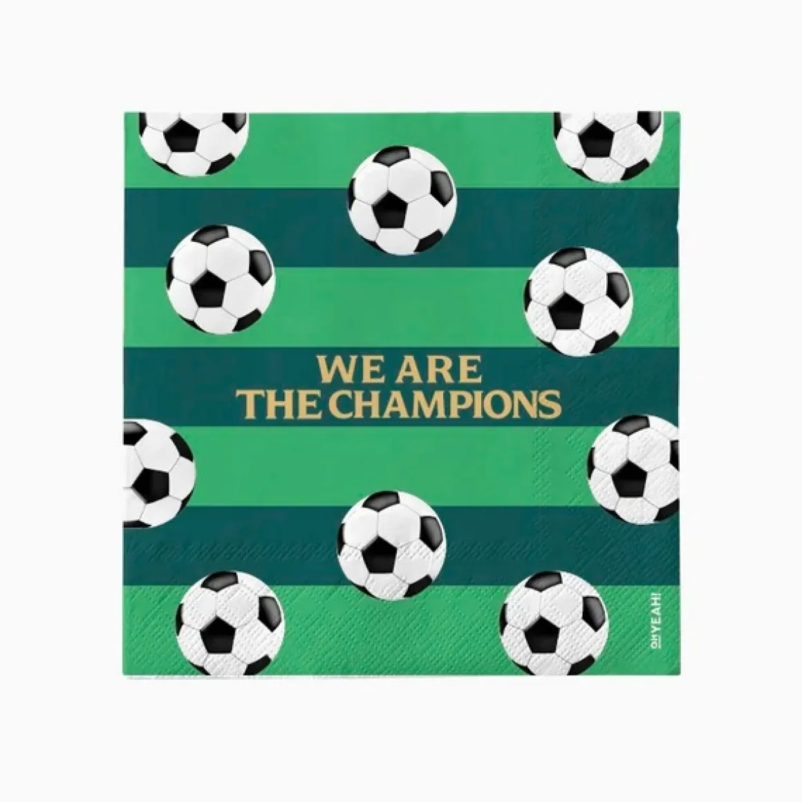 Fodbold We Are The Champions Servietter Grøn