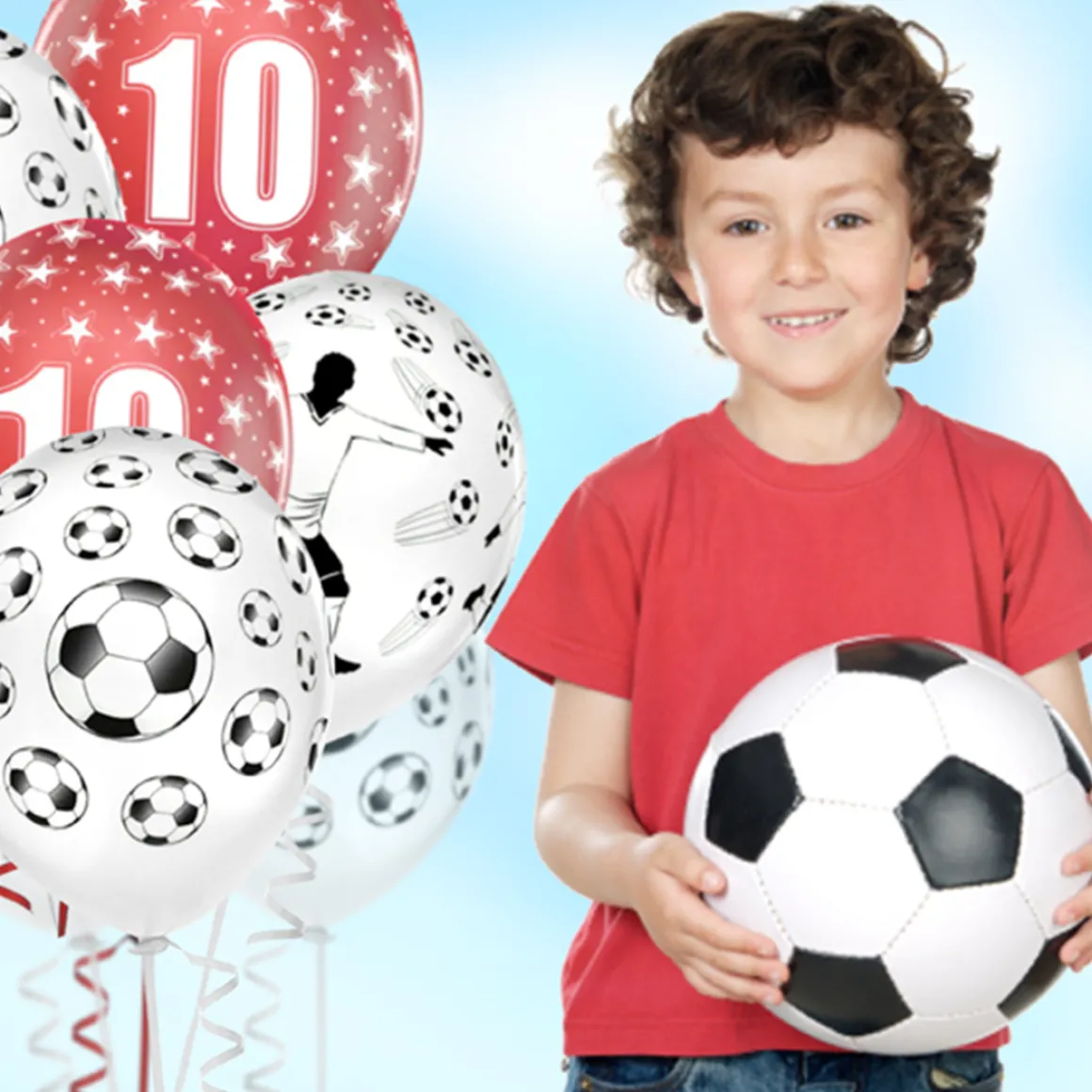 Fodbold Balloner Pastel Hvid